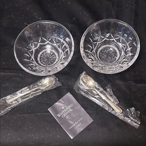 Waterford Crystal Clear Condiments & Spoon Set (LC)